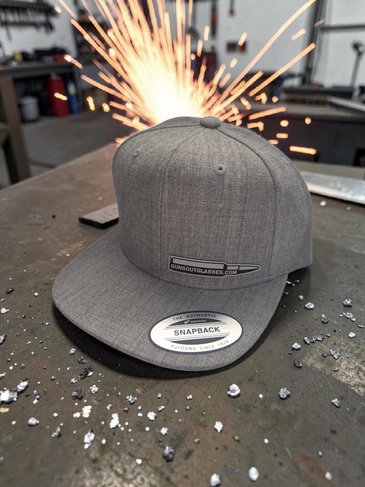 Flat Beak - Snapback Grey with White Patch