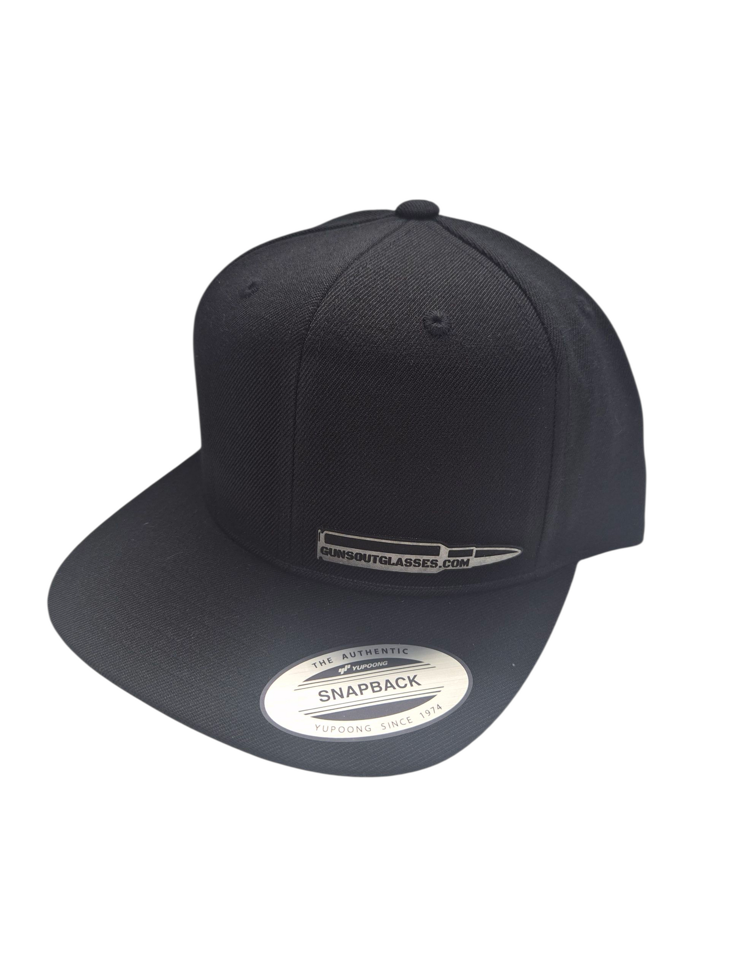Flat Beak - Snapback Black with Silver Patch