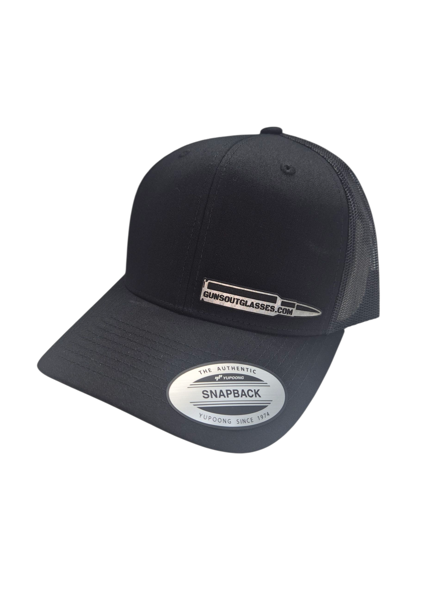 Snapback Trucker Hat - Black (Silver)