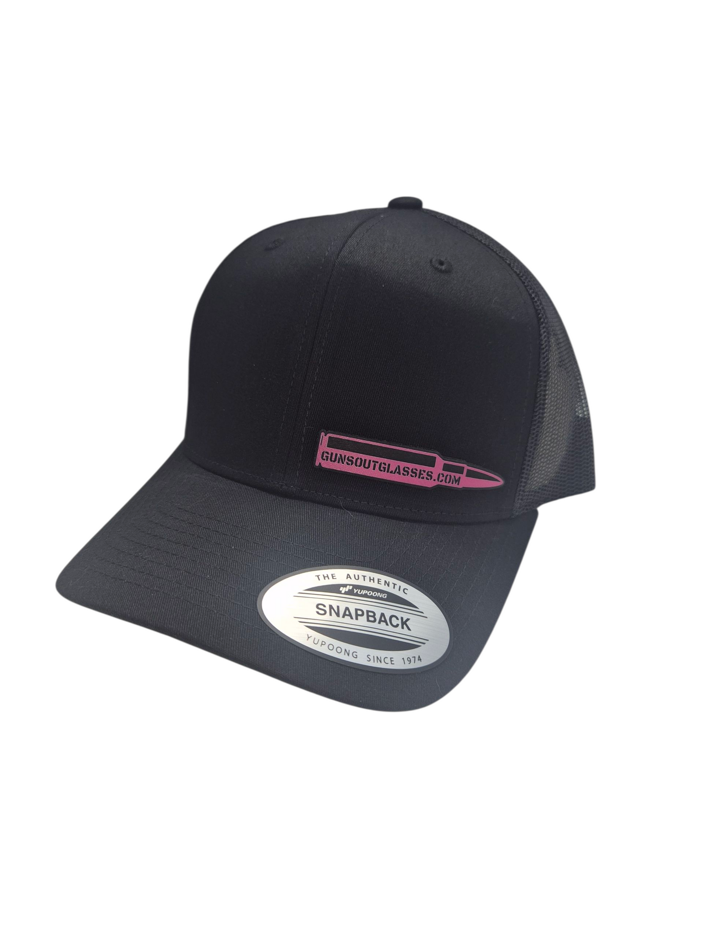 Snapback Trucker Hat - Black (Pink)